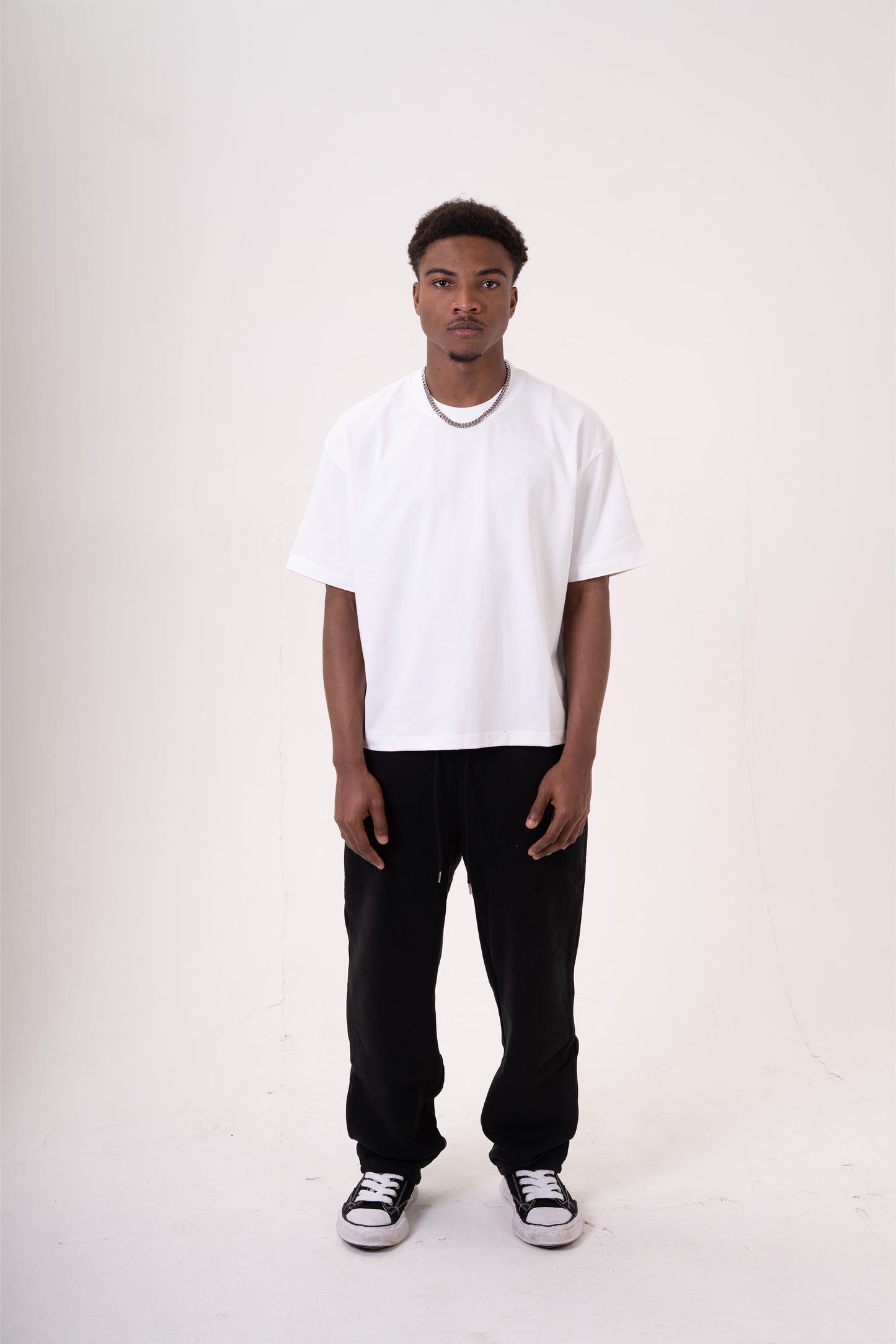 Basics Heavy Weight Tee - White/White