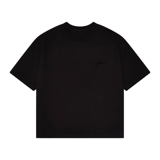 Basics Heavy Weight Tee - Black/Black