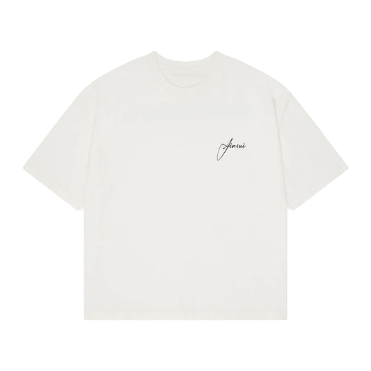 Basics Heavy Weight Tee - White/Black